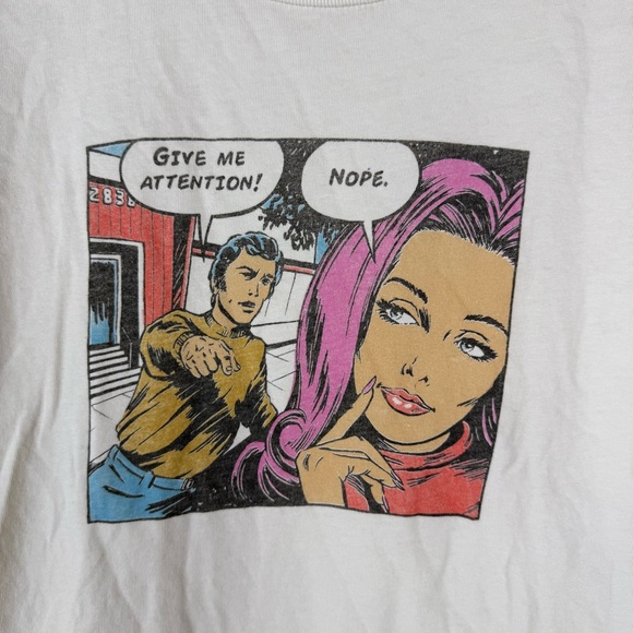 Re/Done Classic Nope Tee Shirt Vintage White Cotton - Picture 7 of 8
